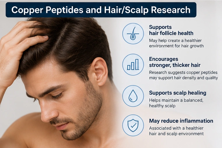 Copper peptides for hair and scalp research in Canada