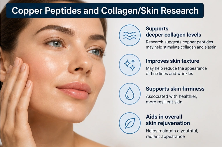 Copper peptide research for skin and collagen
